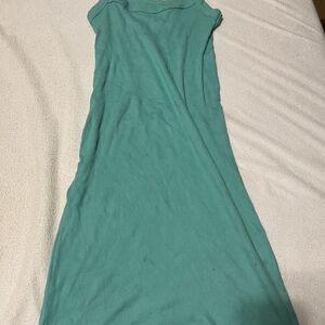 Elegant Teal Sleeveless Dress